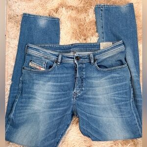 Diesel Slim Straight Jeans in Light Blue Wash